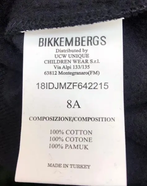 Foto do aviso oficial: BIKKEMBERGS Conjunto de roupas para crianças — risco: Estrangulamento (A12/1757/19)