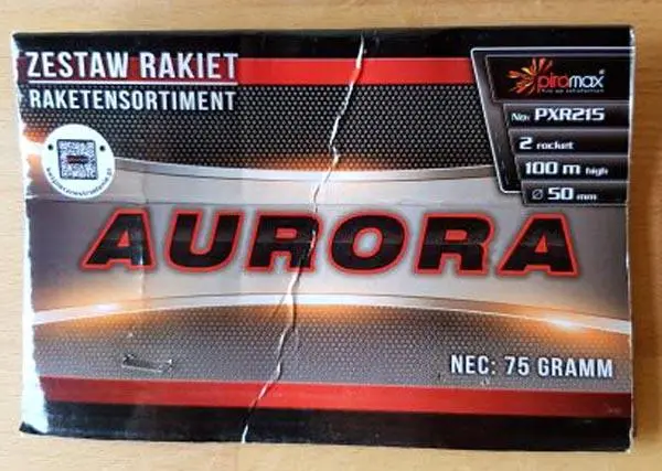 Photo de l’avis officiel: Piromax Aurora Feux d’artifice — risque: Blessures