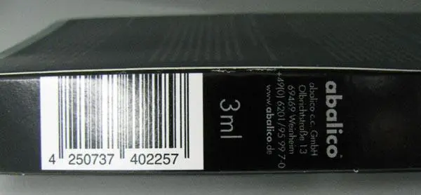 Photo de l’avis officiel: abalico Eyelash Serum Produit de croissance des cils — risque: Risque chimique