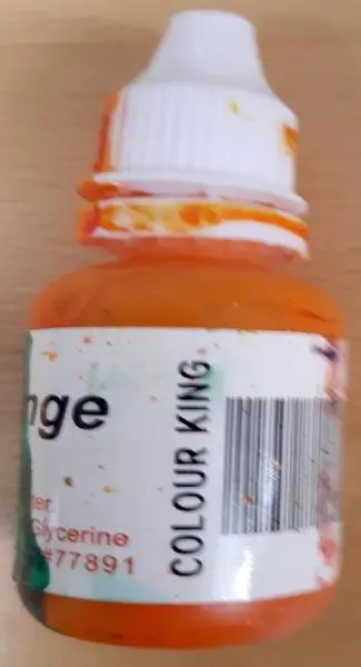 Photo de l’avis officiel: Colour King Orange Encre de tatouage — risque: Risque chimique