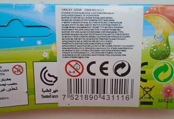 Foto dell’avviso ufficiale: FUNNY MUSICIAN TRY ME! Chitarra giocattolo — rischio: Rischio chimico