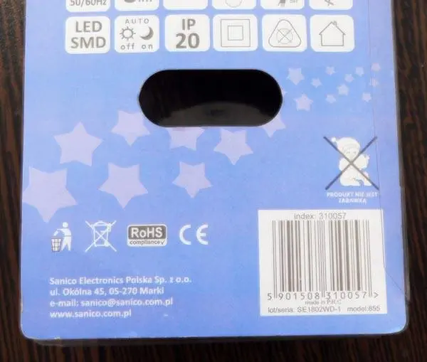 Foto do aviso oficial: POLUX Potworek Luz da noite — risco: Choque elétrico
