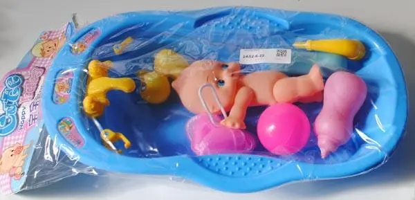 Foto dell’avviso ufficiale: Happy Cute Baby Set di giocattoli da bagno — rischio: Rischio chimico & Ostruzione delle vie aeree