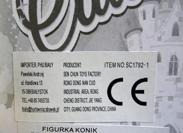 Photo de l’avis officiel: Cutie / Figurka konik Poupée en plastique — risque: Risque chimique