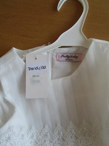 Foto uit de officiële melding: Pretty Baby Kinderkleding — risico: Verwonding (A12/1870/19)