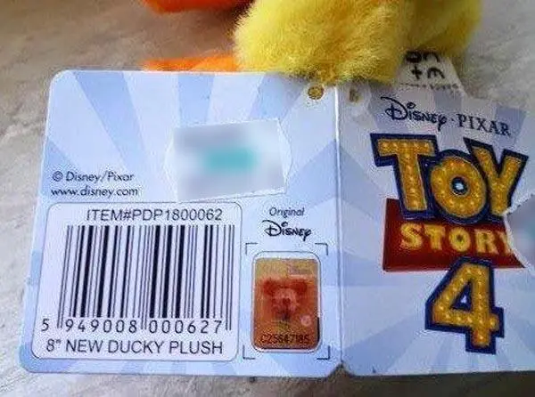 Photo from the official notice: Disney /Pixar Toy Story 4 soft toy — choking risk