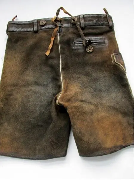 Foto do aviso oficial: K-Lederhose Modell "Rafael Kid", Farbe "Nuss” Calções de líder infantil — risco: Químico