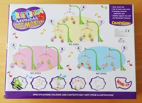 Photo from the official notice: Sweet Cuddles Musical Cot Mobile — choking risk