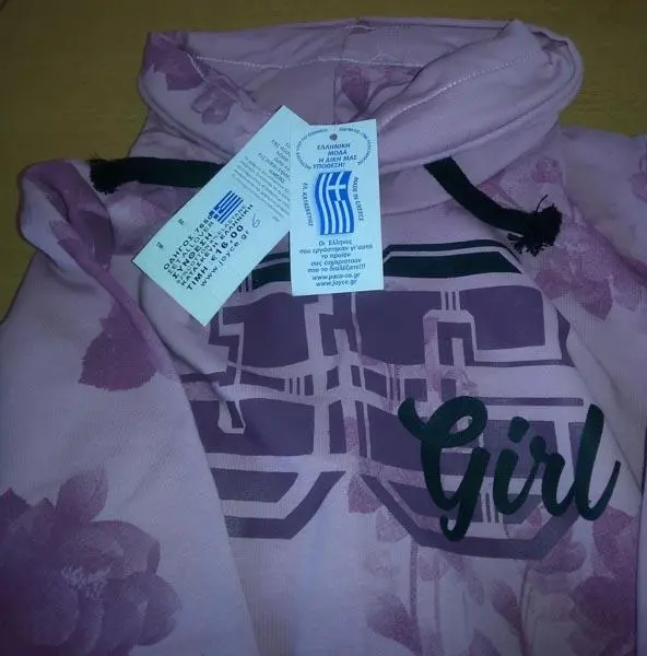 Foto do aviso oficial: Joyce JC Girl Conjunto de roupas para meninas — risco: Estrangulamento