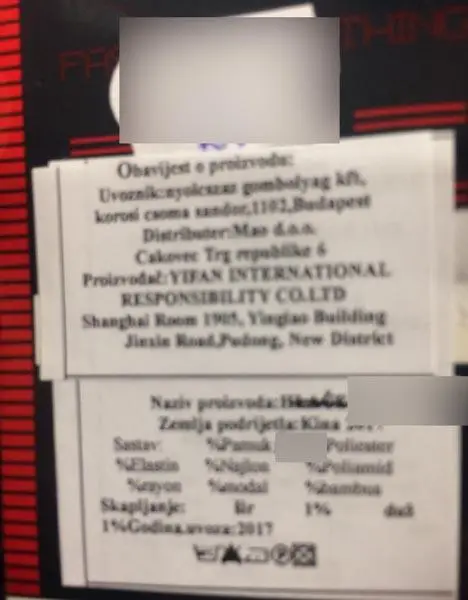 Photo from the official notice: Seagull children’s jacket — injuries & strangulation risk