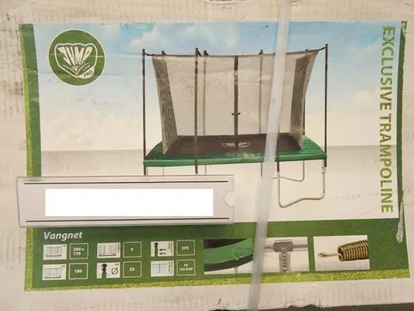 Foto del aviso oficial: Jump Line Pro 1.) Trampolines, 2.) Exclusive Trampoline (Vangnet) Cama elástica — riesgo: Lesiones