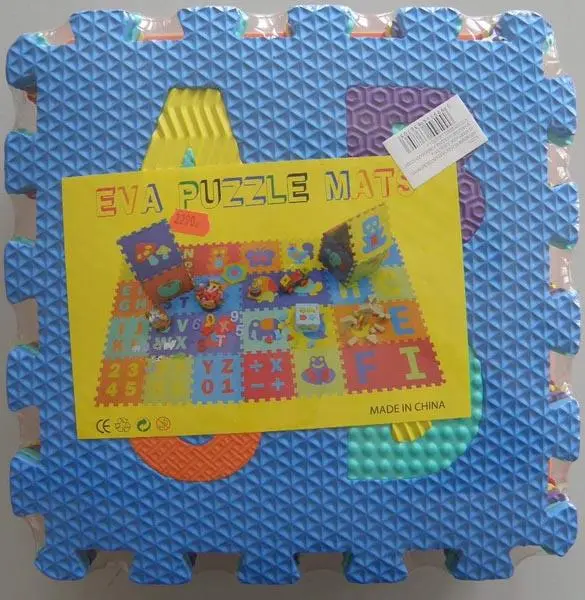 Foto do aviso oficial: EVA PUZZLE MATS Carpete de puzzle — risco: Engasgamento (A12/1394/17)
