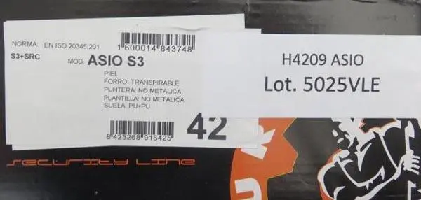 Photo de l’avis officiel: Security Line Chaussures de sécurité — risque: Blessures (A12/1386/17)