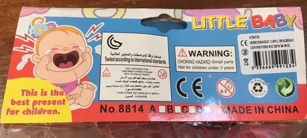 Foto do aviso oficial: Little Baby Boneca de plástico — risco: Químico