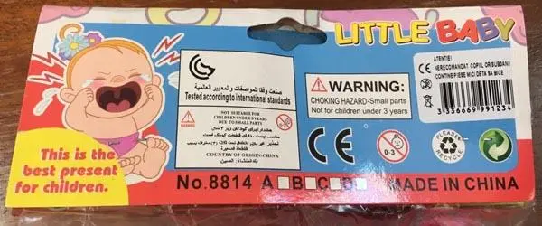 Foto do aviso oficial: Little Baby Boneca de plástico — risco: Químico
