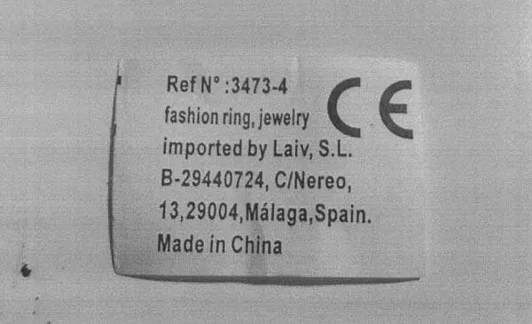 Photo de l’avis officiel: LAIV FLASH RINGS GOMA Bagues lumineuses — risque: Risque chimique