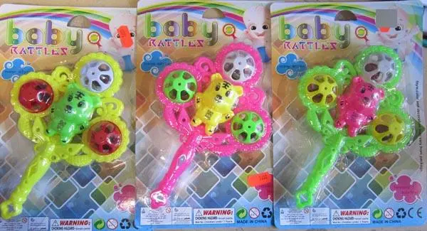 Foto do aviso oficial: Baby Rattles Brinquedo de plástico chocalho — risco: Engasgamento