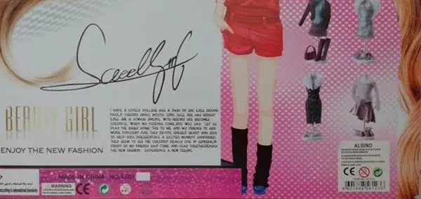 Photo from the official notice: Beauty Fashion Girl plastic dolls — chemical risk