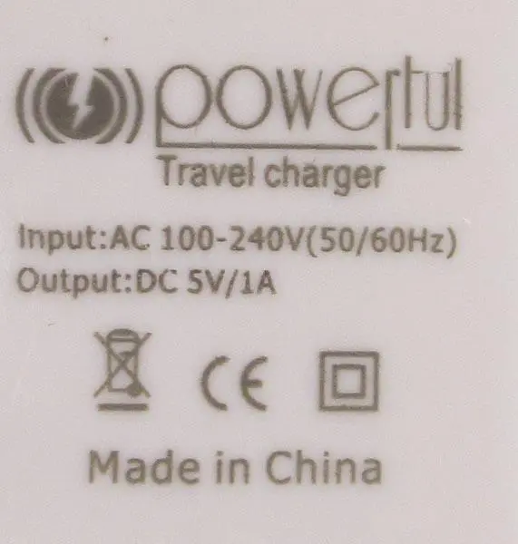 Photo from the official notice: Powerful Travel charger travel adapter — electric shock risk