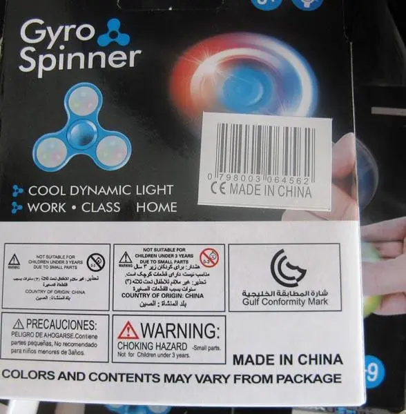 Photo de l’avis officiel: Gyro Spinner Tourneur Fidget — risque: Risque chimique & Blessures