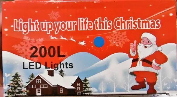 Photo from the official notice: LED Lights lighting chain — electric shock & fire risk