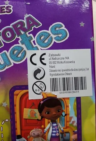 Foto do aviso oficial: Dones Doctora Juguetes Boneca de plástico — risco: Químico
