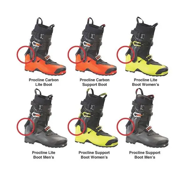 Foto dell’avviso ufficiale: ARC'TERYX, SALOMON X-Alp and Procline Scarponi da sci — rischio: Lesioni