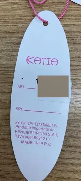 Photo de l’avis officiel: Katia Bikini des filles — risque: Etranglement