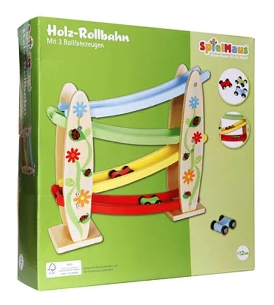 Foto do aviso oficial: SpielMaus Holz-Rollbahn Conjunto de brinquedos de madeira — risco: Engasgamento