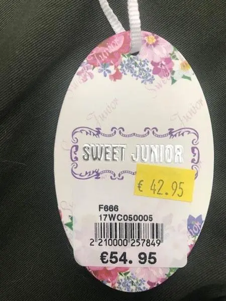 Photo de l’avis officiel: Sweet Junior Veste des filles — risque: Blessures