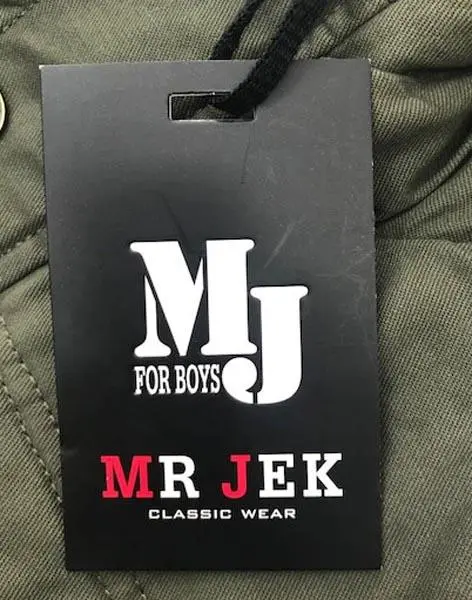 Photo de l’avis officiel: MJ FOR BOYS (MR JEK CLASSIC WEAR) Veste de garçons — risque: Blessures