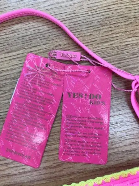 Photo de l’avis officiel: YES ! DO KID'S Bikini des filles — risque: Blessures (A12/1769/17)