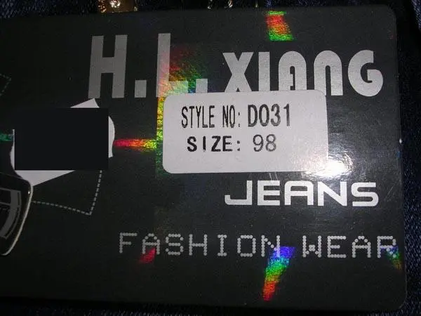 Foto do aviso oficial: H.L. Xiang Calças para raparigas — risco: Engasgamento