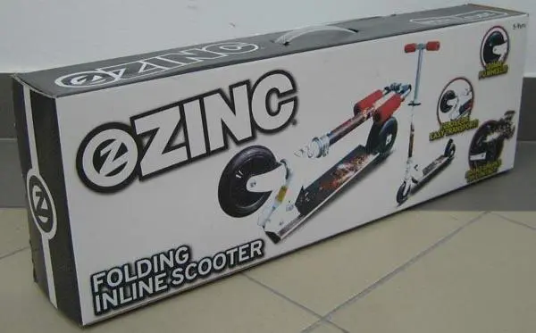 Photo de l’avis officiel: Zinc / HY-PRO FOLDING INLINE SCOOTER Scooter de kick — risque: Blessures