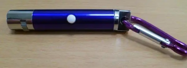 Foto aus der offiziellen Meldung: Laser Pointer Laserpointer — Risiko: Sehschaden (A12/1832/17)