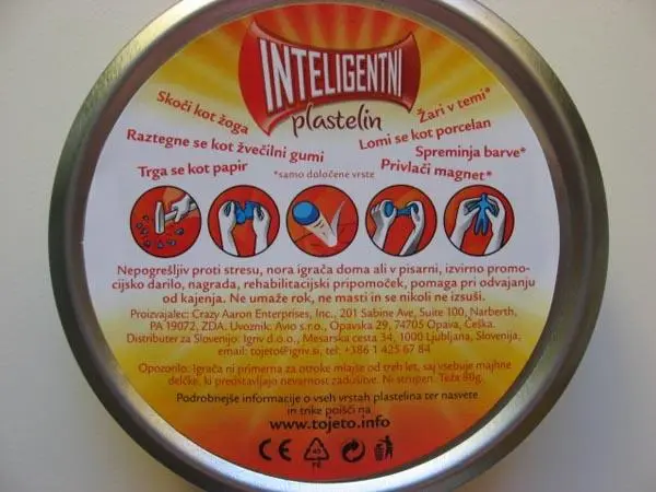 Photo de l’avis officiel: INTELIGENTNI plastelin Modélisation de l’argile — risque: Blessures
