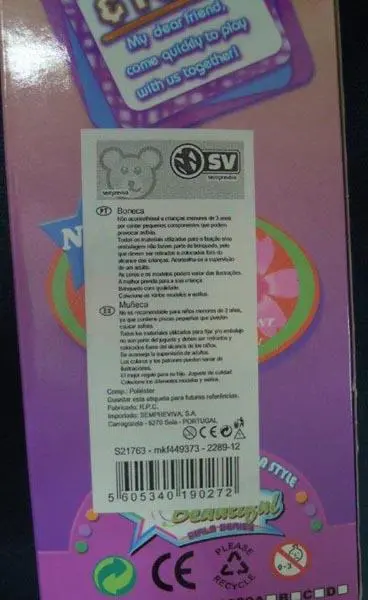 Foto do aviso oficial: SEMPREVIVA PERFECT DESIGN Boneca de plástico — risco: Químico