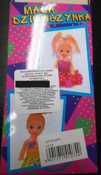 Foto do aviso oficial: LITTLE GIRL Boneca de plástico — risco: Químico