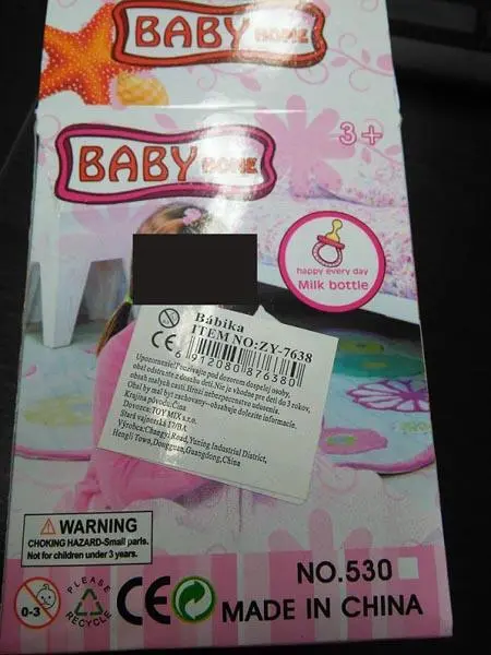Foto do aviso oficial: Baby Home Beautiful doll Boneca de plástico — risco: Químico (A12/0038/18)