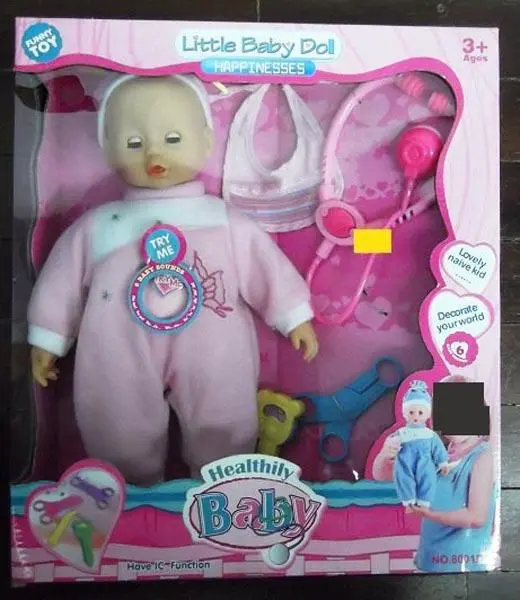 Photo de l’avis officiel: Funny Toy Little Baby Doll Poupée en plastique — risque: Risque chimique