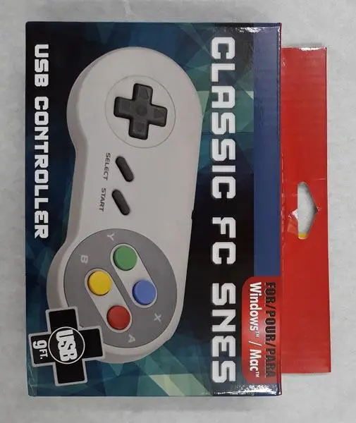 Foto uit de officiële melding: SNES G-Tron Classic FC SNES Spelcontroller — risico: Milieu