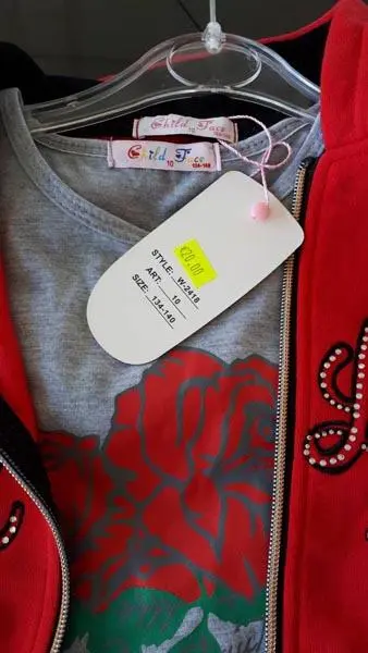 Photo de l’avis officiel: CHILD FACE Ensemble de vêtements pour filles — risque: Blessures