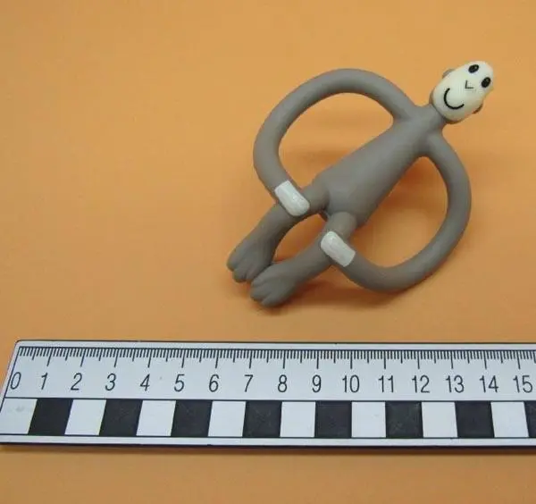 Photo from the official notice: MATCHSTICK MONKEY teether — choking risk