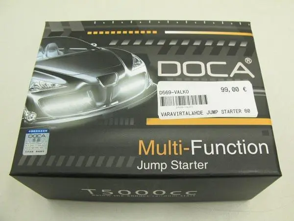 Photo from the official notice: Doca Jump Starter — electric shock risk