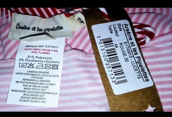 Foto do aviso oficial: ARSENE ET LES PIPELETTES Fatos de banho para raparigas — risco: Estrangulamento