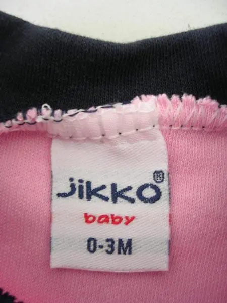 Photo from the official notice: Jikko Cool Girl babies' romper suit — choking risk