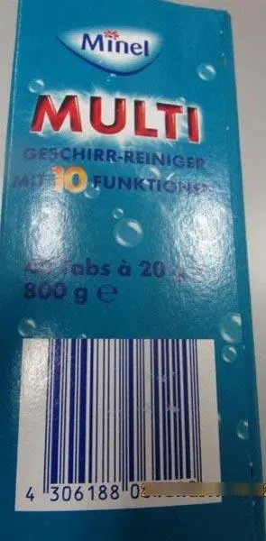 Photo de l’avis officiel: Minel Multi Geschirr-reiniger Détergent — risque: Environnement