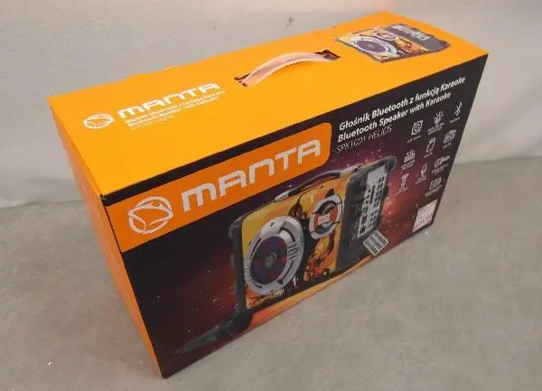 Foto uit de officiële melding: Manta Bluetooth Speaker Luidspreker — risico: Elektrische schok
