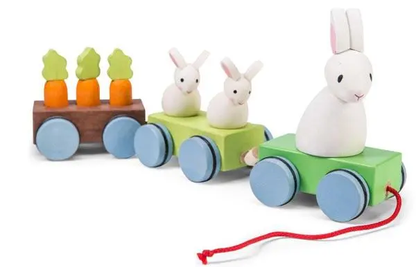 Foto do aviso oficial: Le Toy Van / Petilou Bunny Train Comboio de brinquedo de madeira — risco: Engasgamento