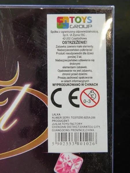 Photo from the official notice: TOYS GROUP Girls Beautiful plastic doll — chemical risk